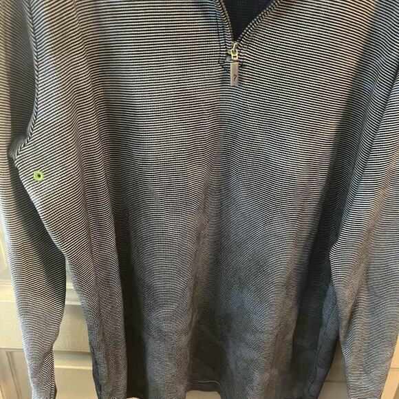 Tommy Bahama RARE Find SZ M Men's 1/4 Zip Pullover Blue Floral Striped - Picture 5 of 8